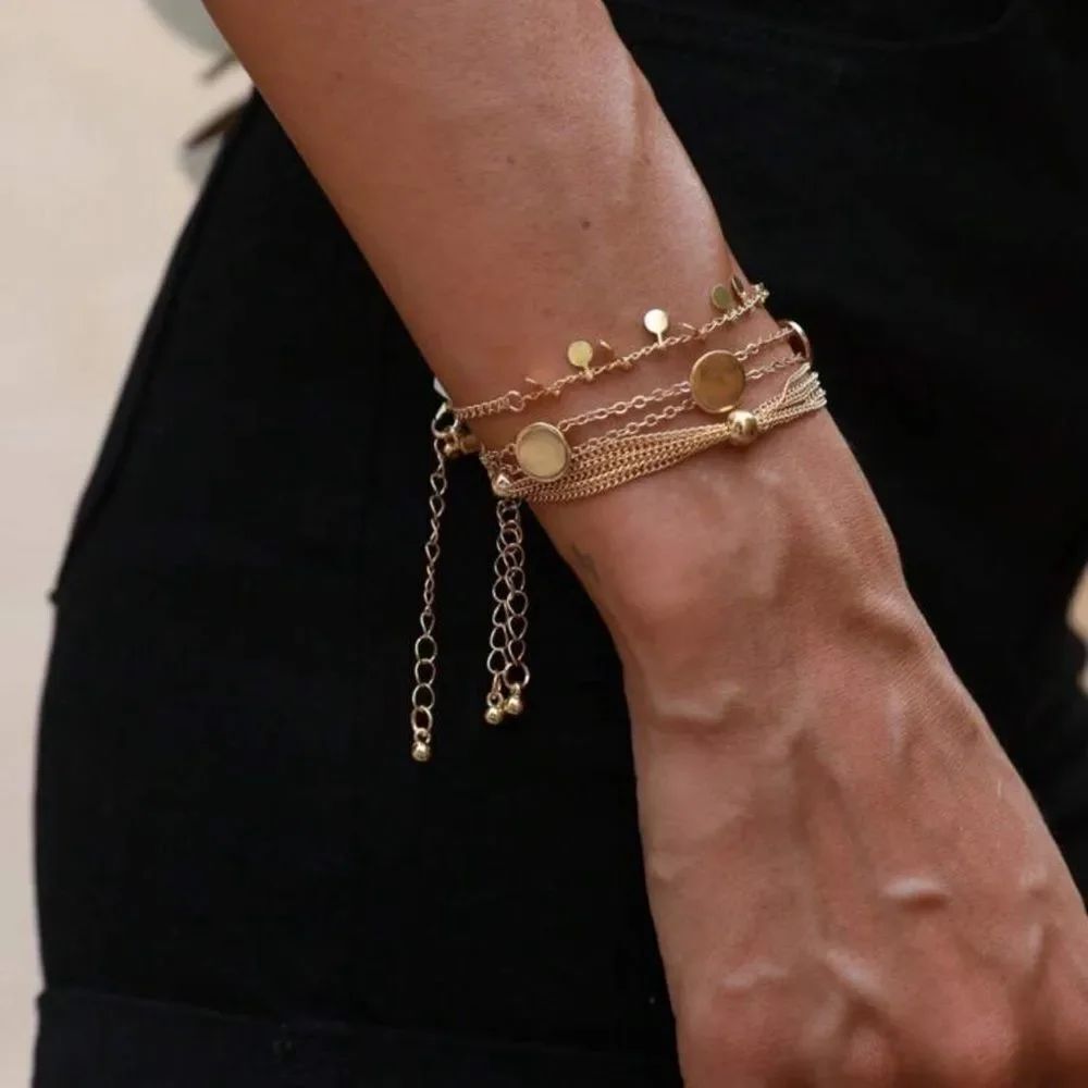 coin Chain Bracelet Set A1489